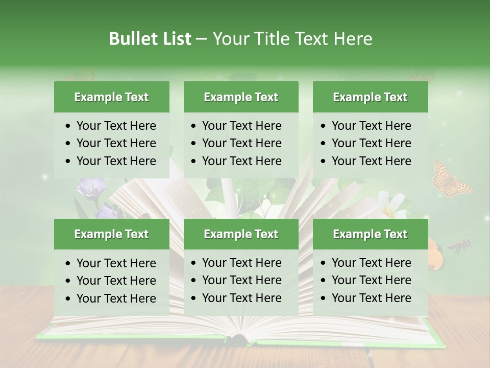 Studying Flower Space PowerPoint Template