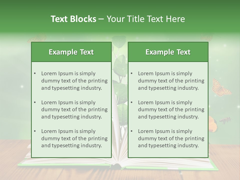 Studying Flower Space PowerPoint Template
