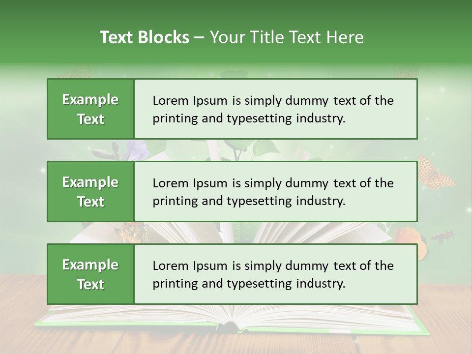 Studying Flower Space PowerPoint Template