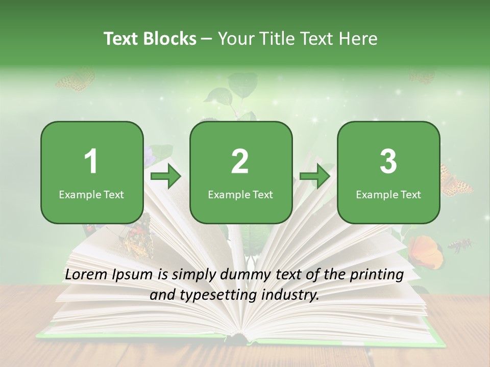 Studying Flower Space PowerPoint Template