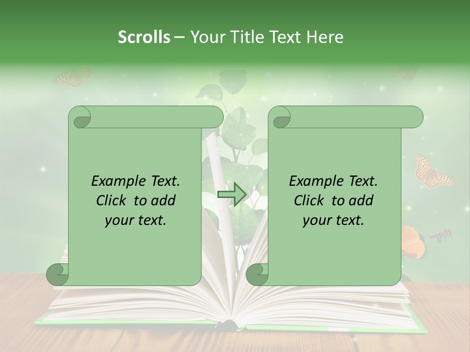 Studying Flower Space PowerPoint Template
