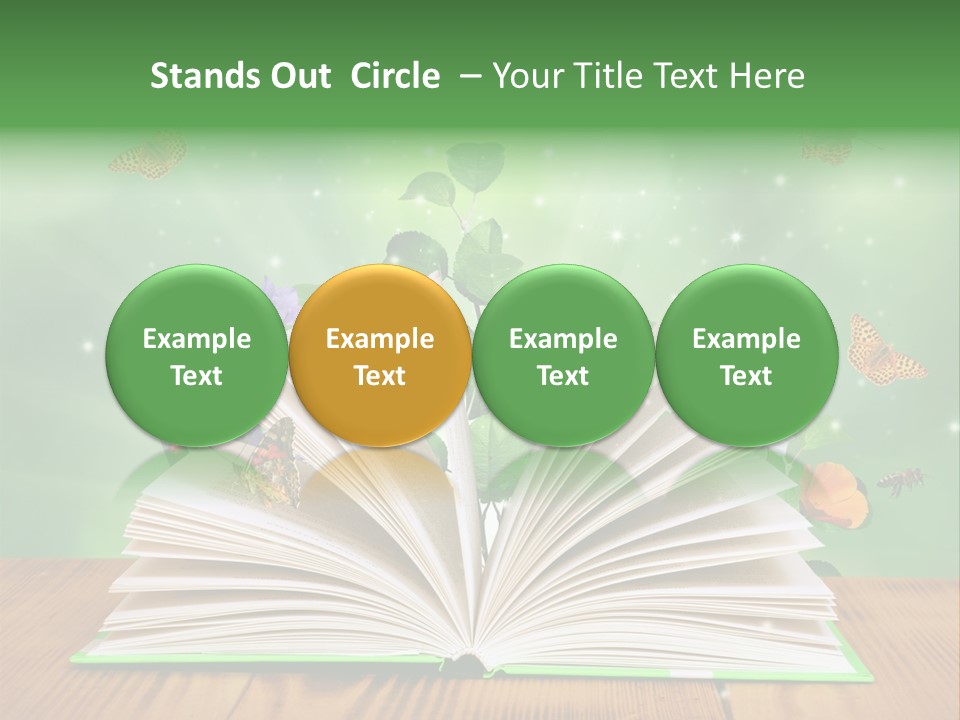 Studying Flower Space PowerPoint Template