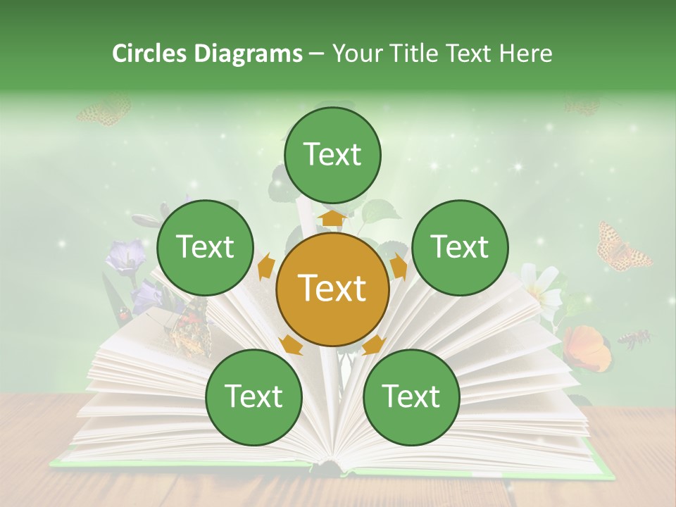 Studying Flower Space PowerPoint Template