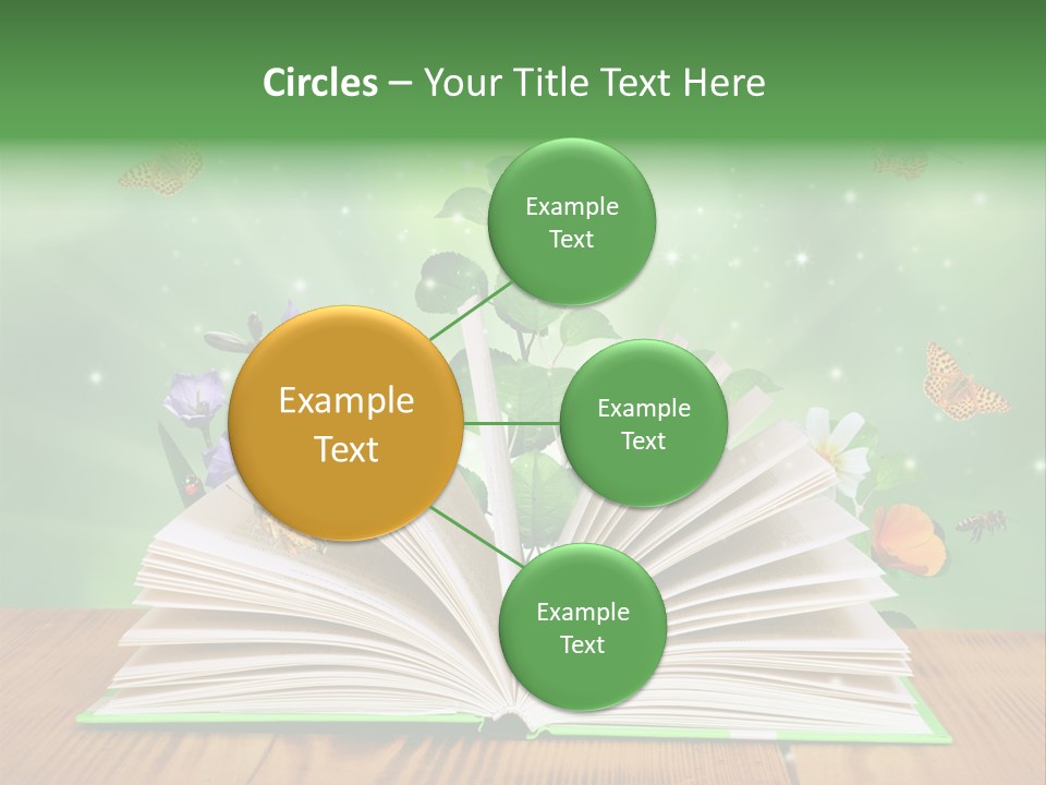 Studying Flower Space PowerPoint Template
