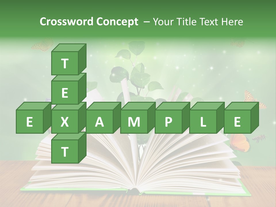 Studying Flower Space PowerPoint Template