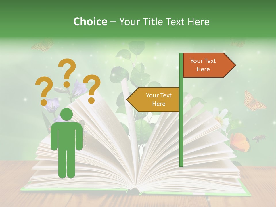 Studying Flower Space PowerPoint Template