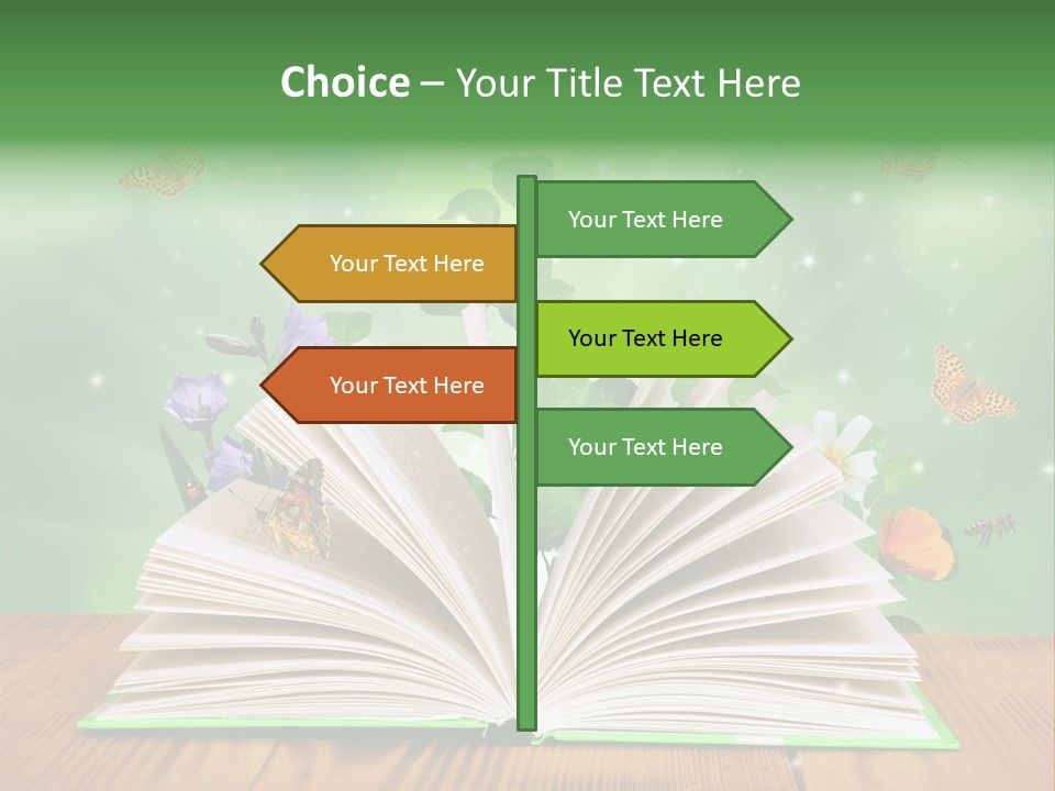 Studying Flower Space PowerPoint Template