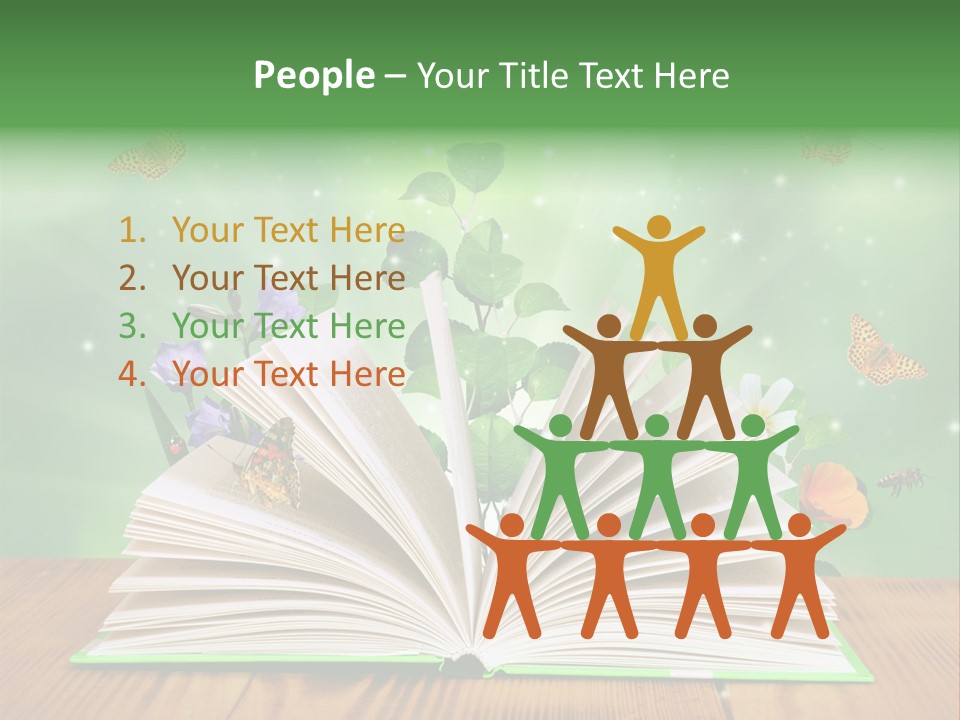 Studying Flower Space PowerPoint Template