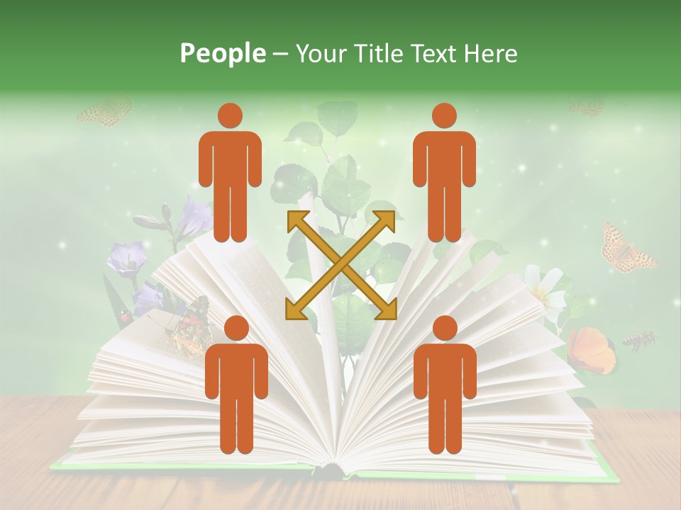 Studying Flower Space PowerPoint Template