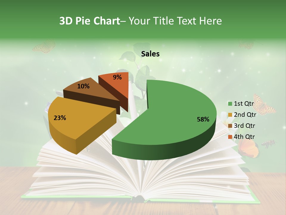 Studying Flower Space PowerPoint Template