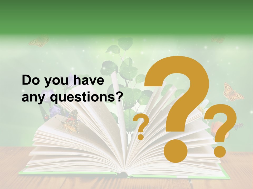 Studying Flower Space PowerPoint Template