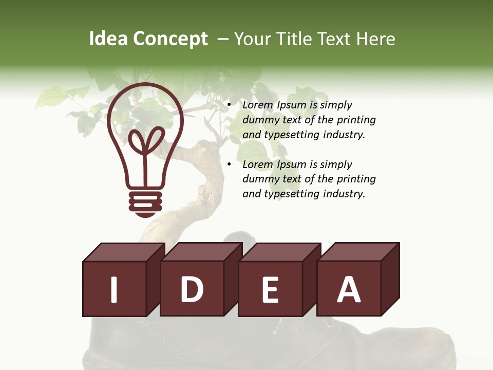 Plant Bonsai Zen PowerPoint Template