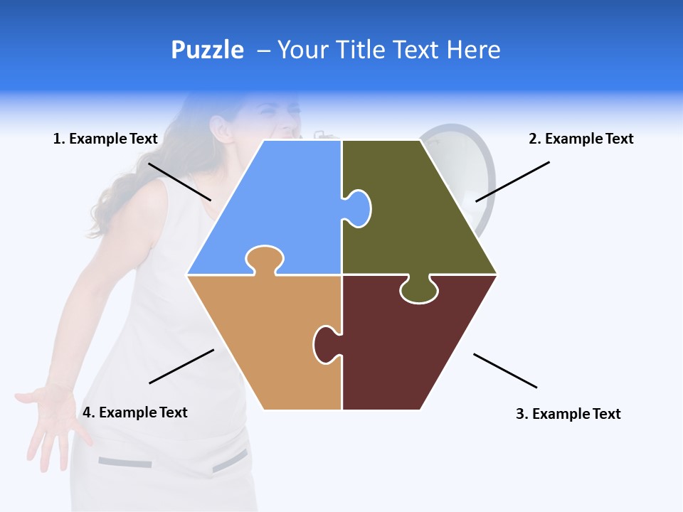 Brunette Aggression White Background PowerPoint Template