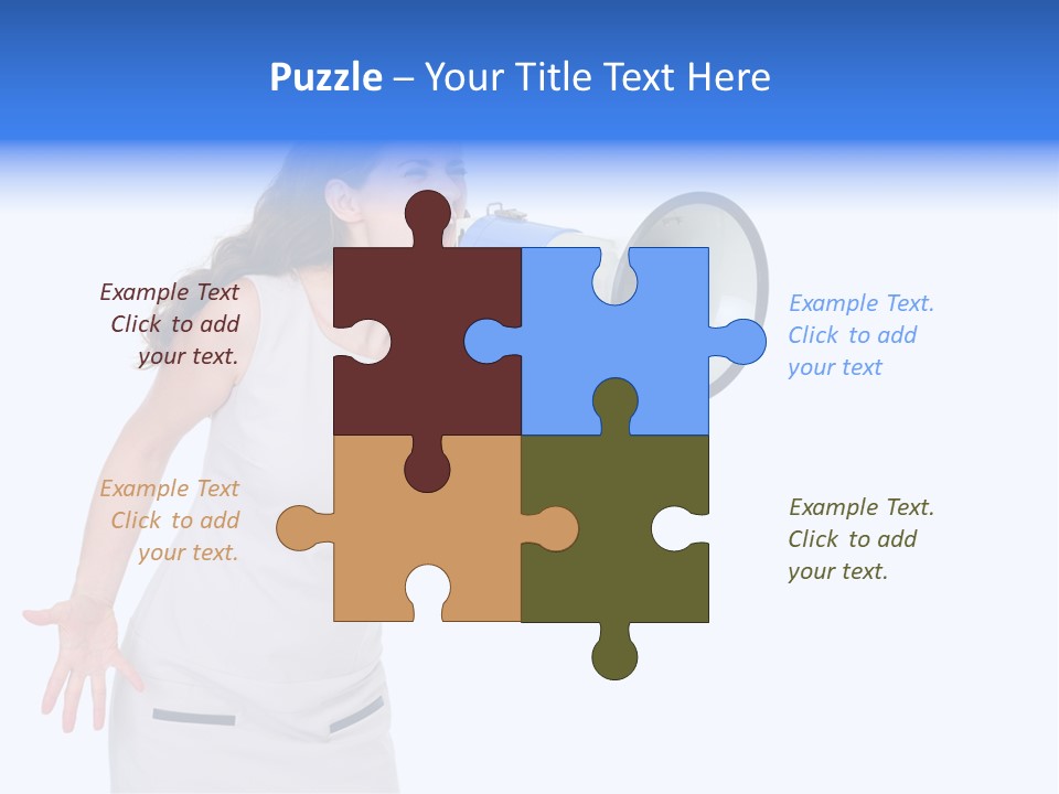 Brunette Aggression White Background PowerPoint Template