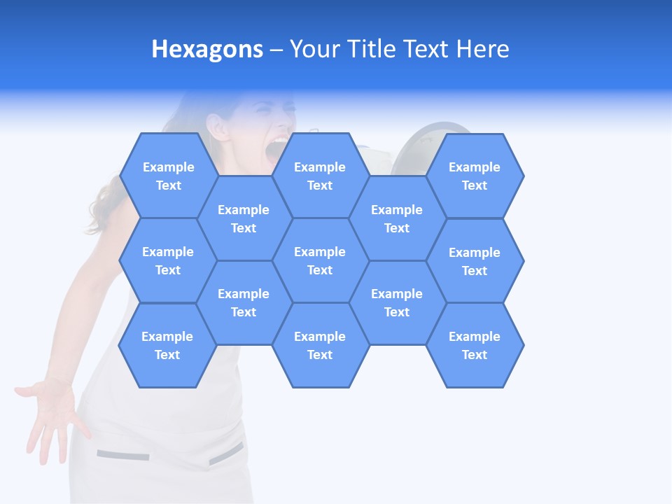 Brunette Aggression White Background PowerPoint Template