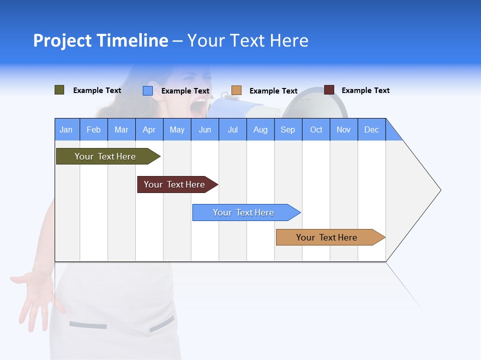 Brunette Aggression White Background PowerPoint Template