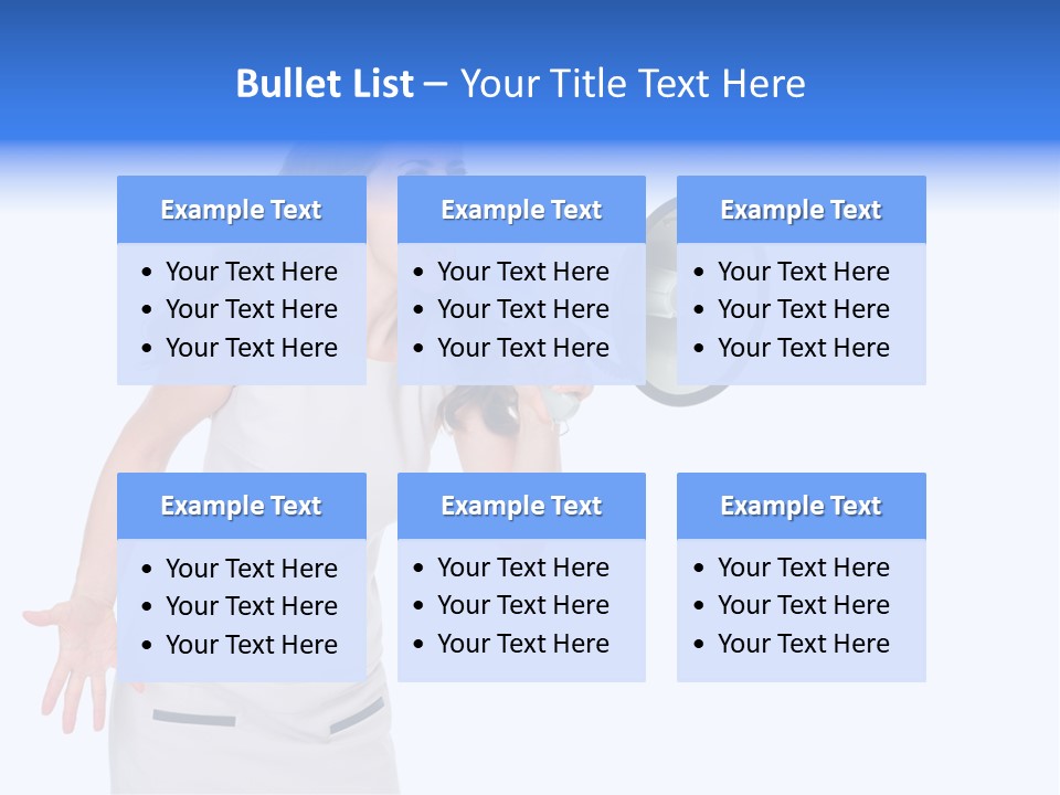 Brunette Aggression White Background PowerPoint Template