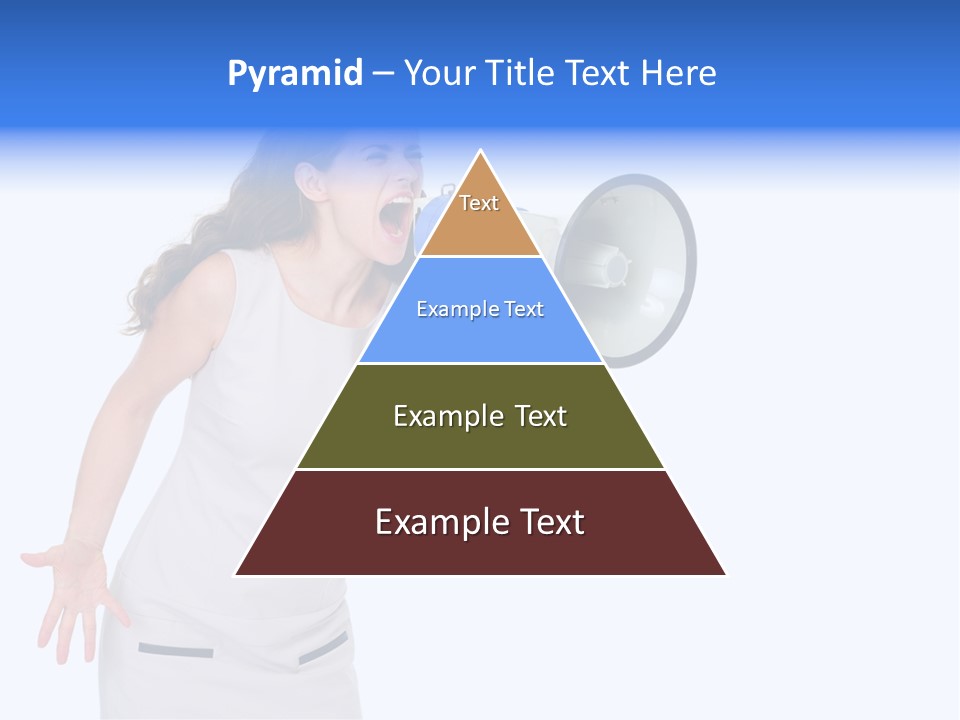 Brunette Aggression White Background PowerPoint Template