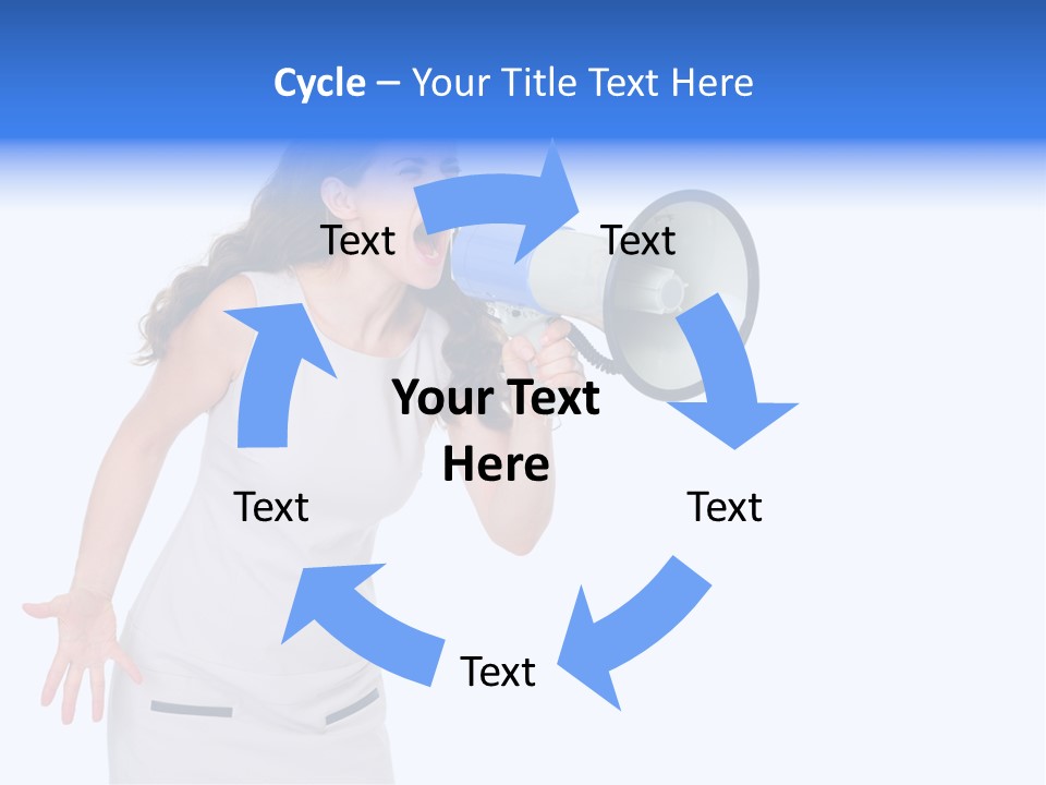 Brunette Aggression White Background PowerPoint Template