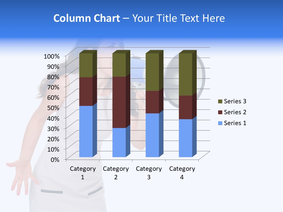 Brunette Aggression White Background PowerPoint Template