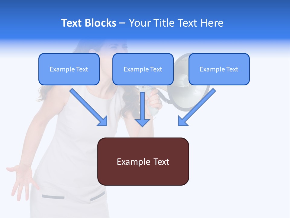 Brunette Aggression White Background PowerPoint Template