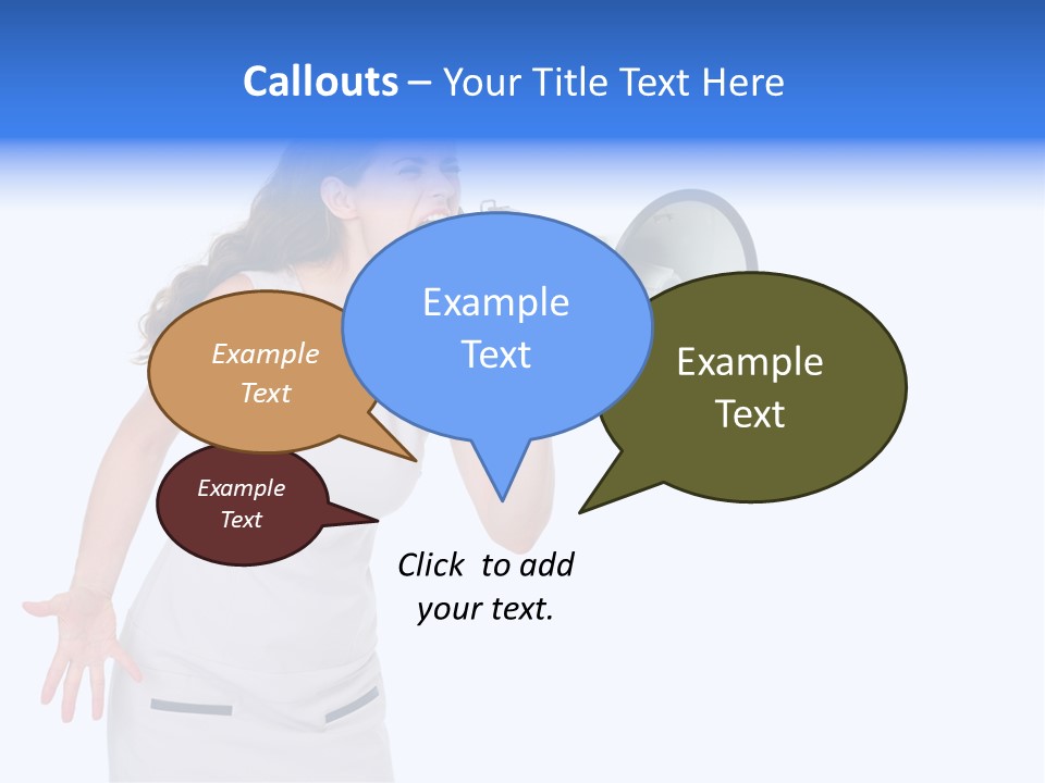 Brunette Aggression White Background PowerPoint Template