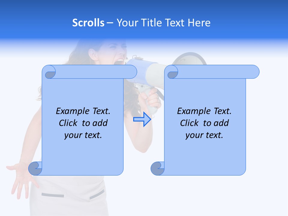 Brunette Aggression White Background PowerPoint Template