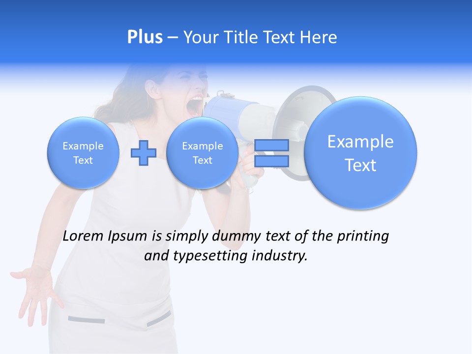 Brunette Aggression White Background PowerPoint Template