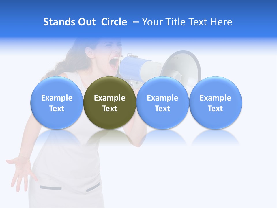 Brunette Aggression White Background PowerPoint Template