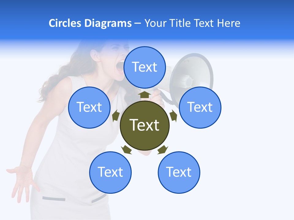 Brunette Aggression White Background PowerPoint Template