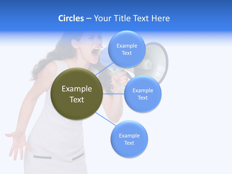 Brunette Aggression White Background PowerPoint Template