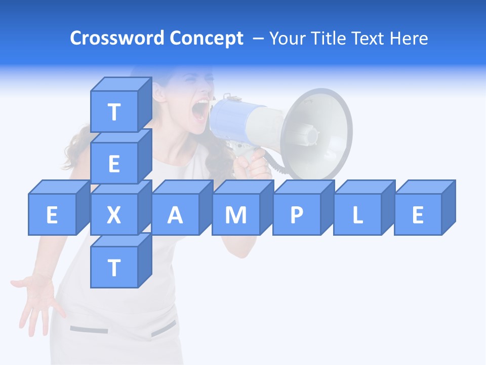 Brunette Aggression White Background PowerPoint Template