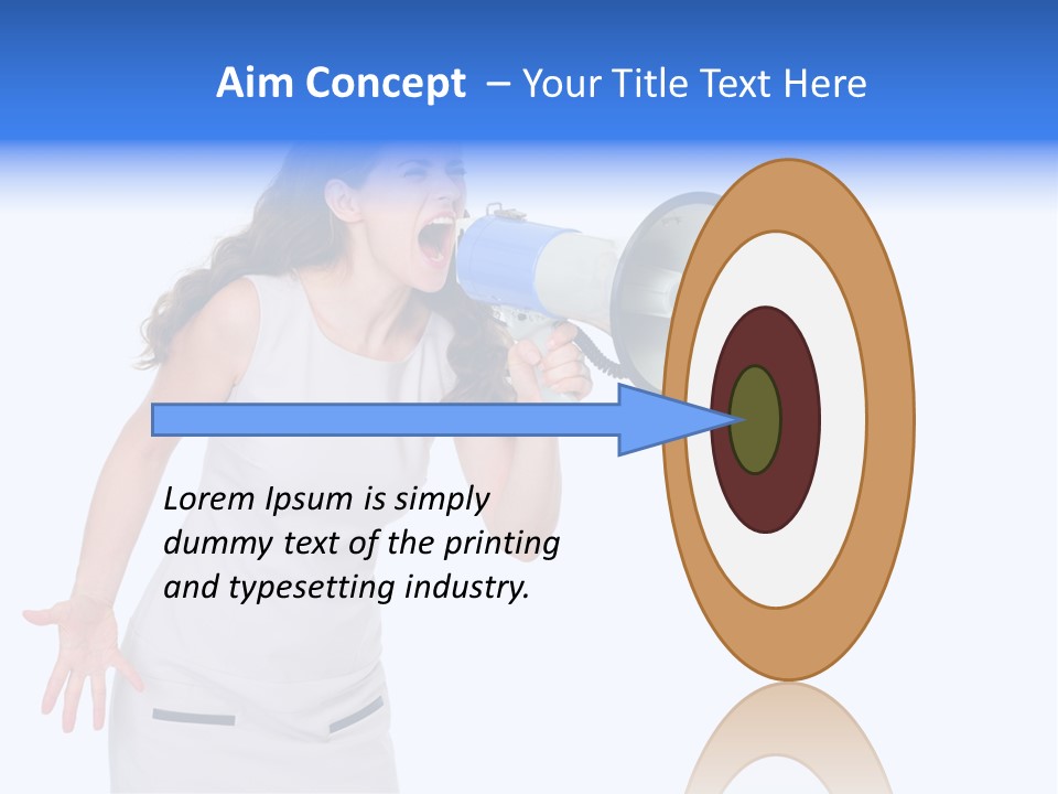 Brunette Aggression White Background PowerPoint Template