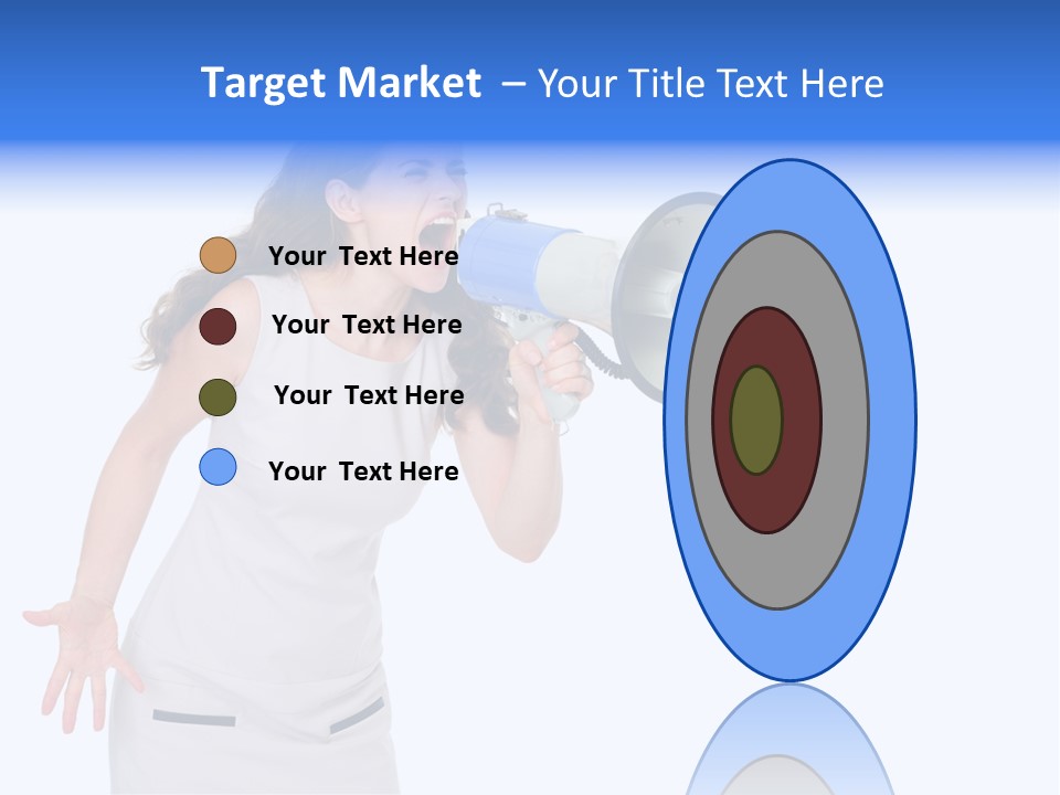 Brunette Aggression White Background PowerPoint Template