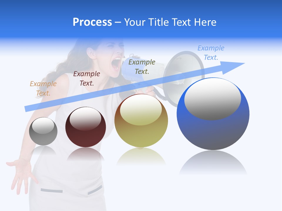 Brunette Aggression White Background PowerPoint Template