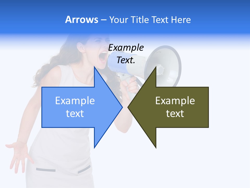 Brunette Aggression White Background PowerPoint Template