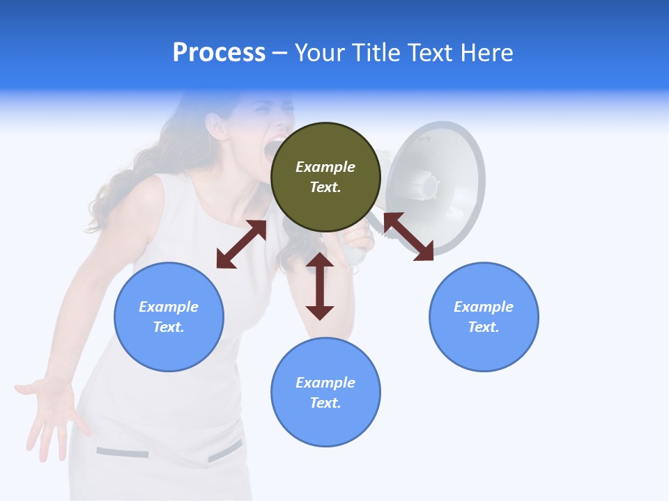 Brunette Aggression White Background PowerPoint Template