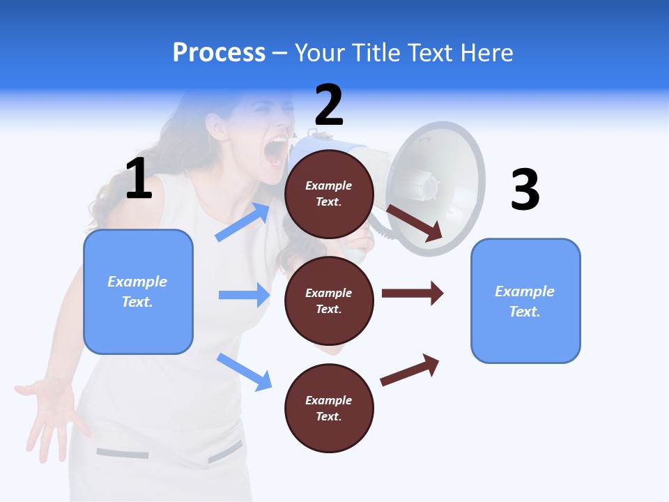Brunette Aggression White Background PowerPoint Template