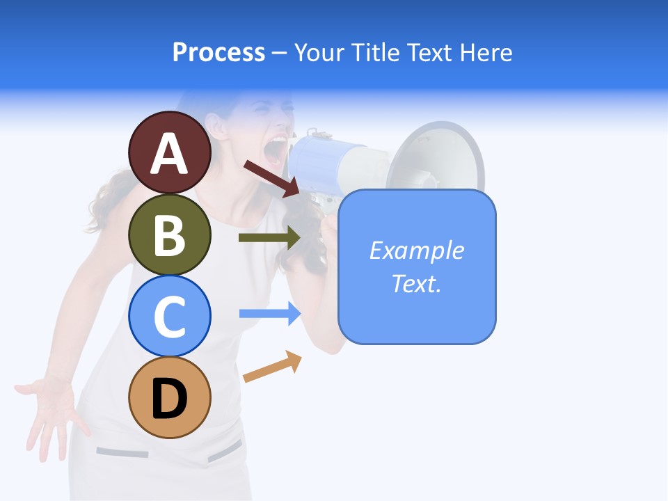 Brunette Aggression White Background PowerPoint Template