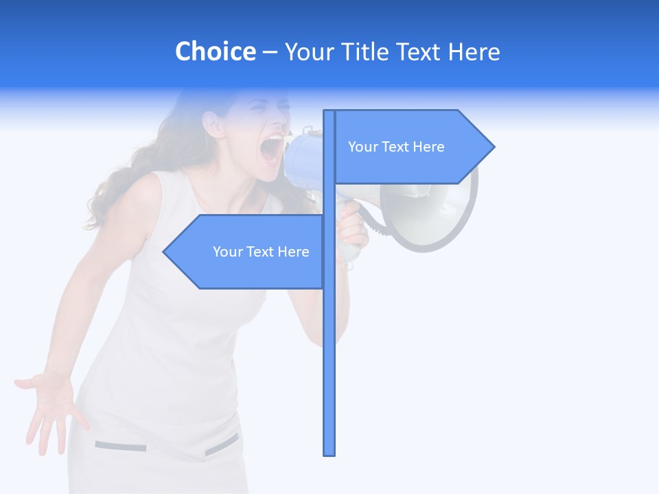 Brunette Aggression White Background PowerPoint Template