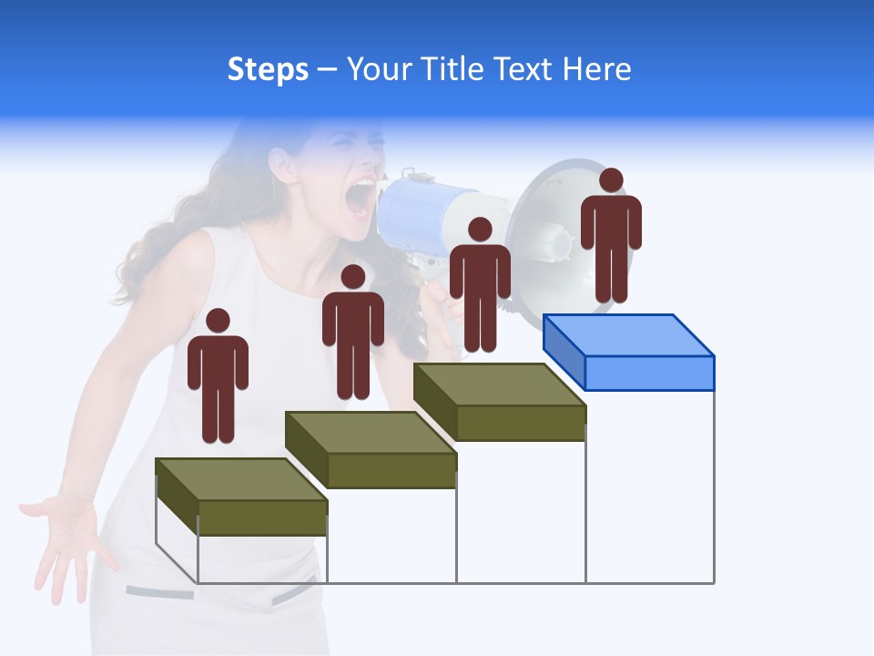 Brunette Aggression White Background PowerPoint Template