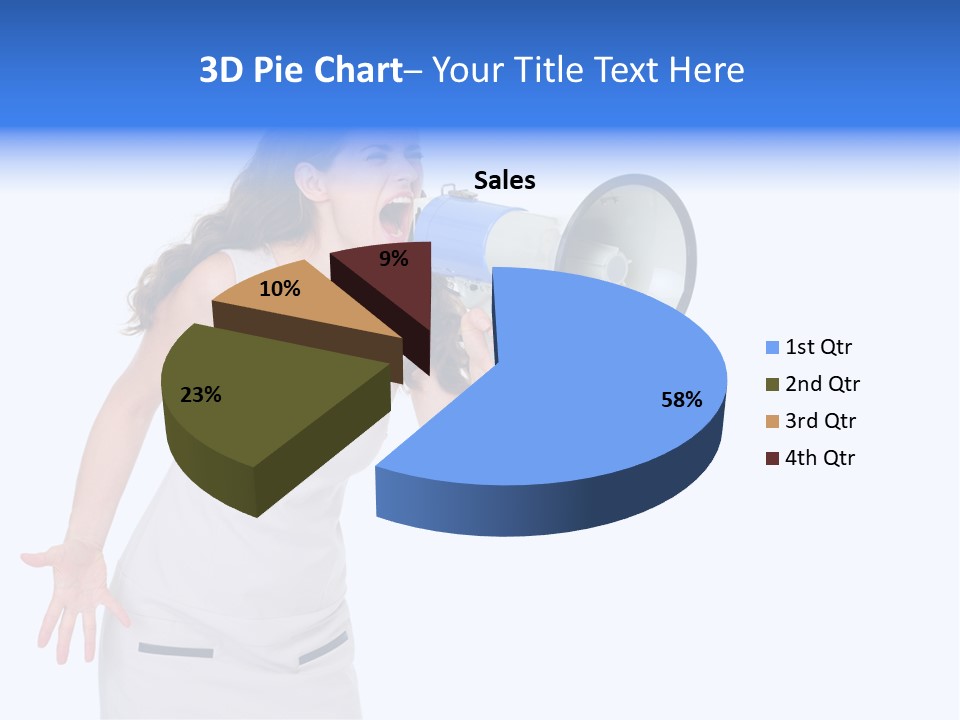 Brunette Aggression White Background PowerPoint Template