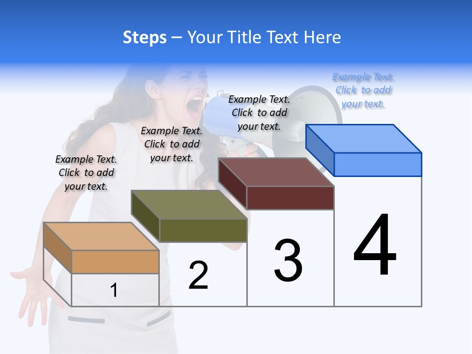 Brunette Aggression White Background PowerPoint Template