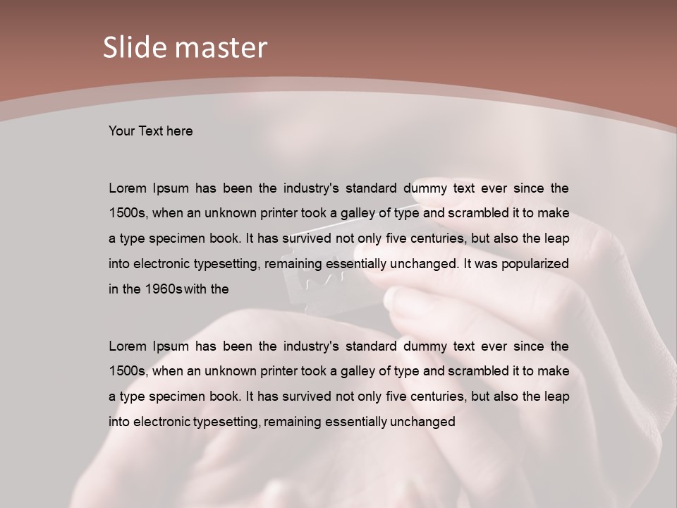 Hand Razor Depression PowerPoint Template