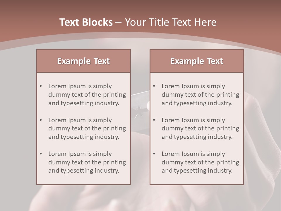Hand Razor Depression PowerPoint Template