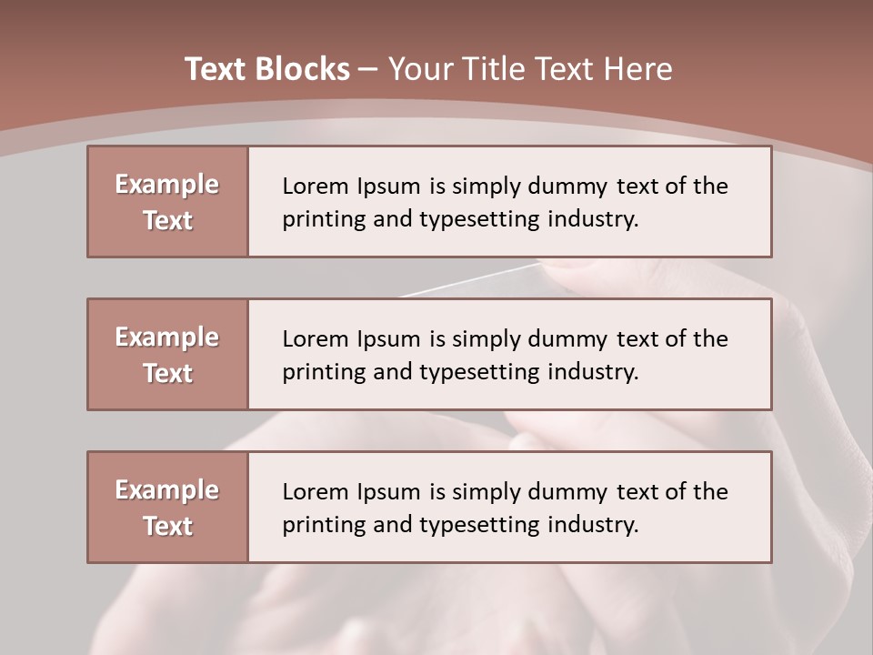 Hand Razor Depression PowerPoint Template