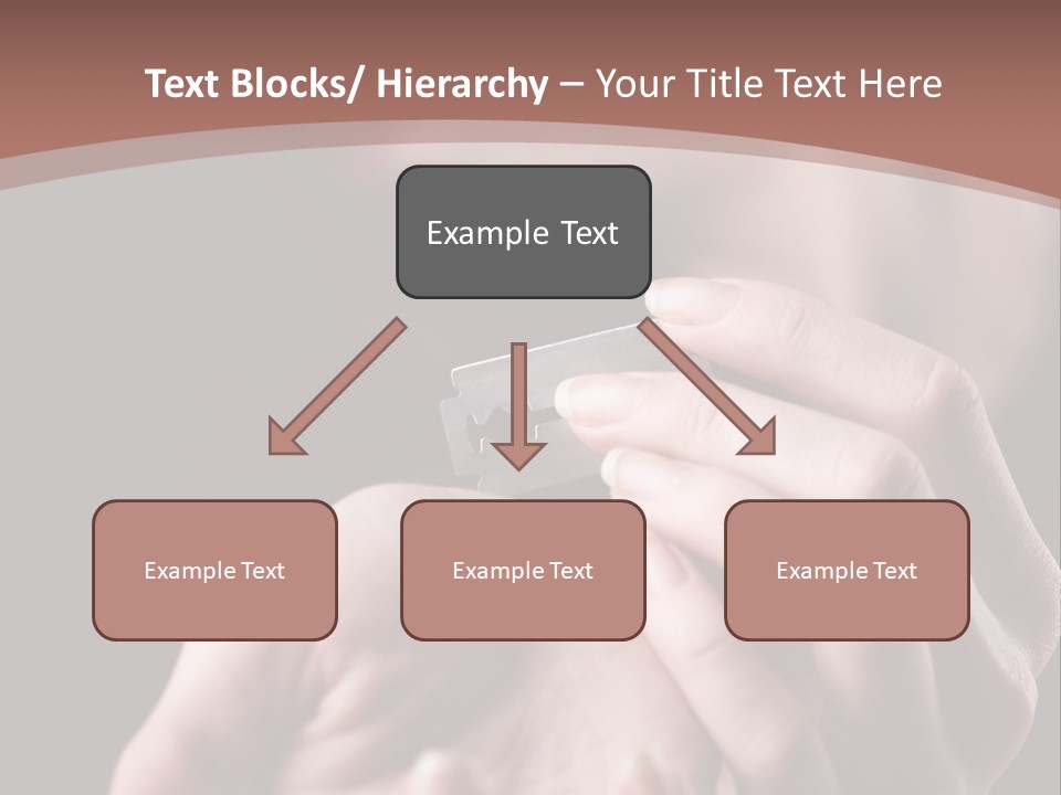 Hand Razor Depression PowerPoint Template