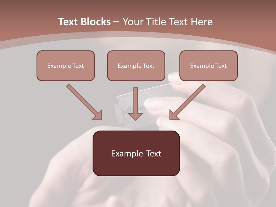 Hand Razor Depression PowerPoint Template