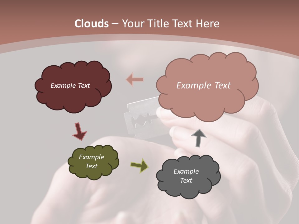 Hand Razor Depression PowerPoint Template