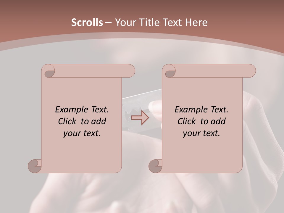 Hand Razor Depression PowerPoint Template